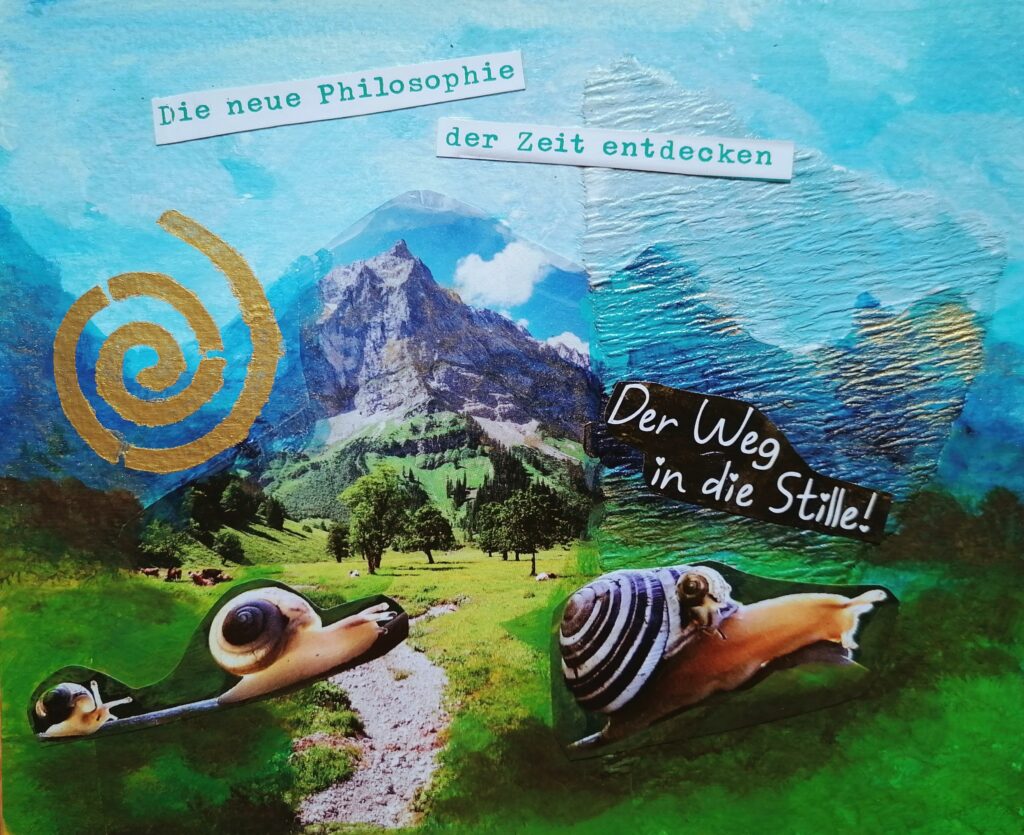 Collage Landschaft mmit Schnecken